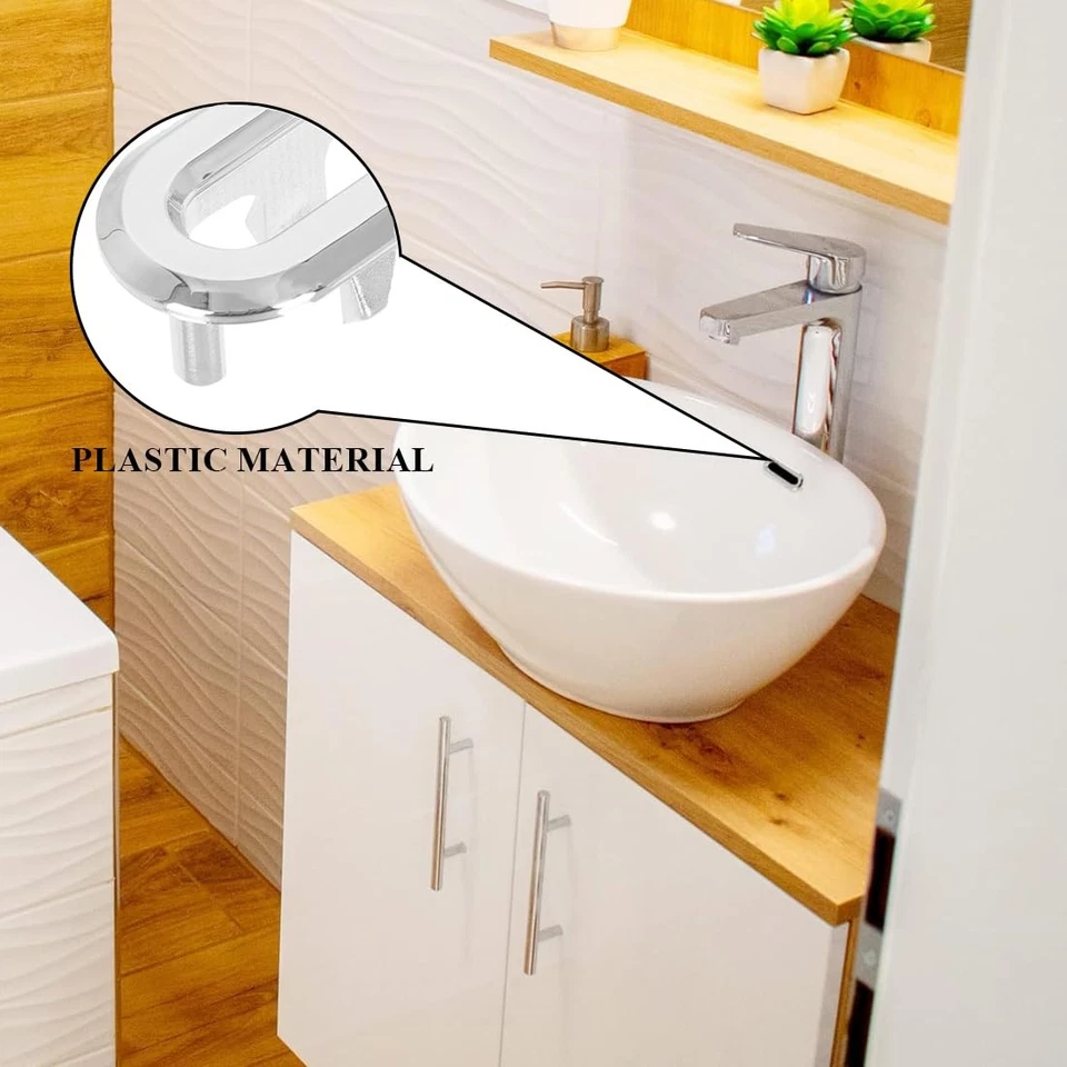 Set 6 Anelli Tappo Troppo Pieno per Lavello, Copertura Decorativa Rettangolare p - Immagine 3 di 4