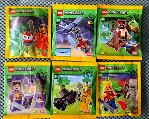 LEGO Minecraft 6-Piece Paperbag Set, Explorer & Phantom Figures