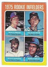 DOUG DECINCES & MANNY TRILLO 1975 TOPPS AUTOGRAPHED SIGNED # 617 ORIOLES CUBS