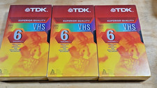 3 New TDK 6hrs each SUPERIOR Quality EP Blank VHS Tapes T-120 Sealed