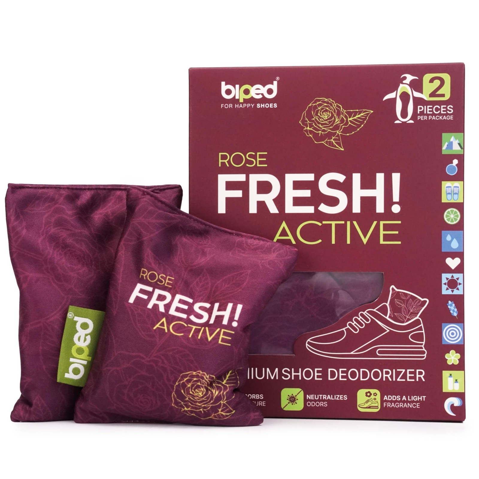 Déodorant chaussures FRESH ACTIVE élimine humidité et odeurs avec charbon de bambou