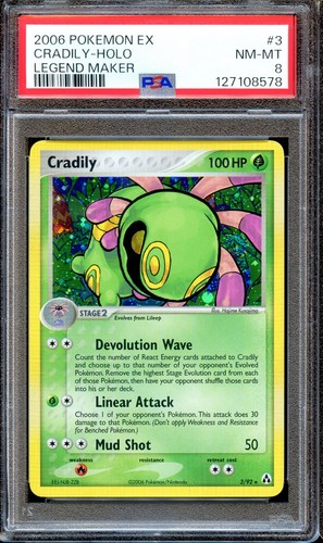 Cradily graded PSA 8 for sale on eBay