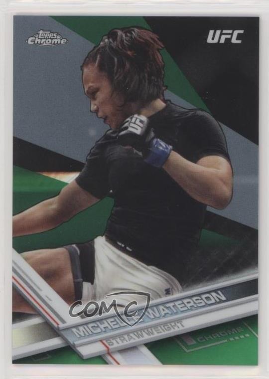 2017 Topps Chrome UFC Green Refractor 64/99 Michelle Waterson #25 06iv