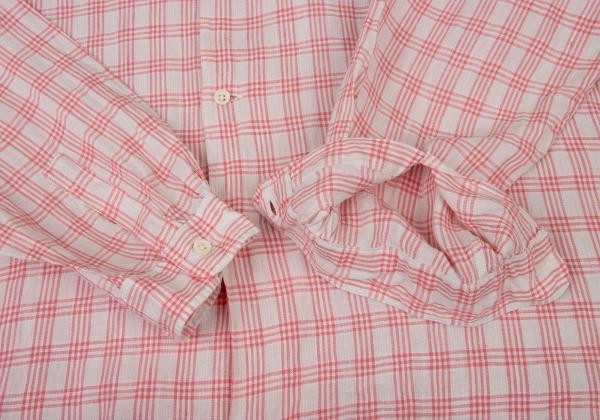 SUNSHINE+CLOUD Linen Check Button Down Shirt Size… - image 8