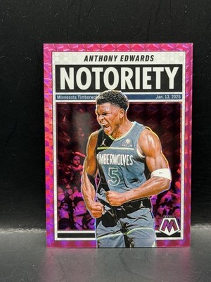 #1 Anthony Edwards 2024 Panini Mosaic /149 Notoriety Pink