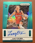 2025 Prizm WNBA Lucy Olsen Throwback Signatures Rookie Auto TB-34 Teal /35