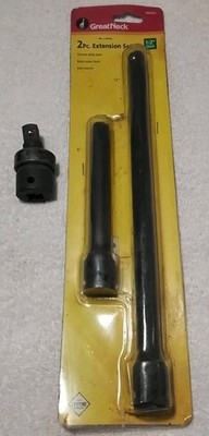 GREAT NECK/ SUNEX 1/2'' DRIVE UNIVERSAL U-JOINT SOCKET & 6''×12'' EXTENSION IMPACT