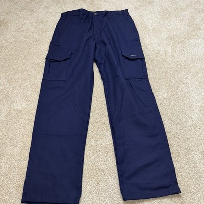 NWT Tyndale FR Workwear Cargo Pants Mens 36x31 Navy Blue Flame Resistant