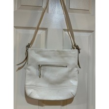 Coach Soho White Leather Crossbody Bag Tassel Shoulder Bag F05S-1414