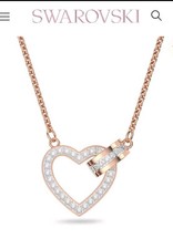 Image of Swarovski Rose Gold Plated Heart Necklace 5368540 White Crystal BNIB Genuine