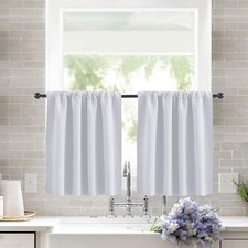 Curtains short blackout curtains curtain opaque kitchen curtains set of 2...