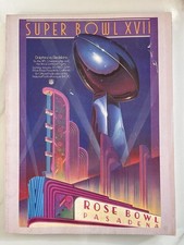 NFL SUPER BOWL XVII OFFICIAL PROGRAM 1983 REDSKINS DOLPHINS