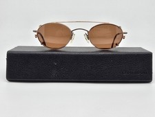 Charmant CH8393 Brown Eyeglasses Frame w/ Clip on Sunglasses and Case Japan 43mm