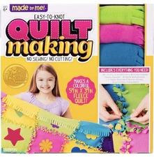 Horizon Group USA Made by Me Easy to Knot Quilt Making Kit With Embellishing NIB