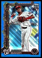 2025 Topps Holiday #H167 Darren Baker Light Blue & White Glitter Holiday