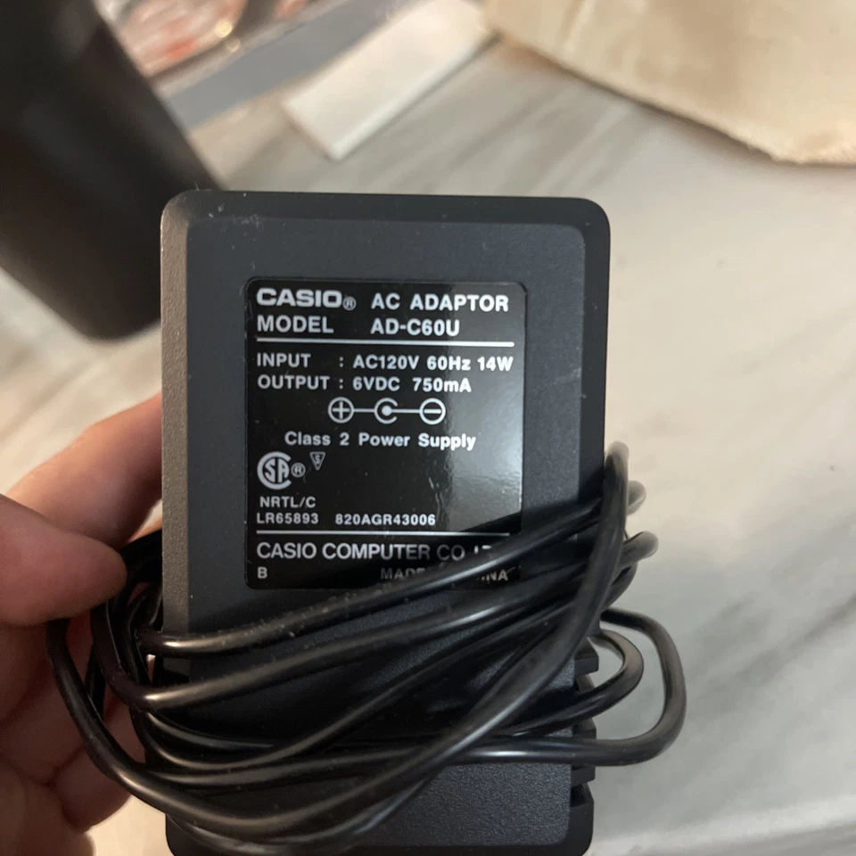 Casio AD-C60U AC Adaptor ADC60 6 Volt Vintage Japan - Image 2 of 4