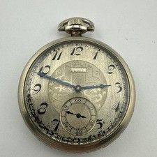 1925 Elgin Grade 345 17J 12s O/F 14k White Gold Filled Case Pocket Watch - Runs