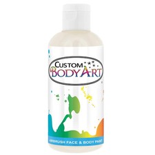 Custom Body Art 8 oz White Water-Based Airbrush Paint for Skin Face Body