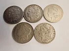 Lot of 5 Morgan Silver Dollars
