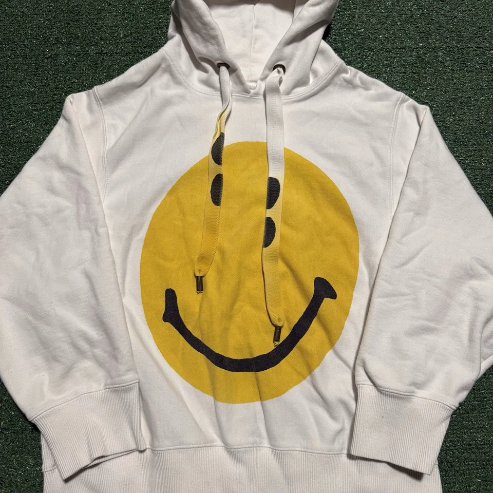 Kapital Denim Smiley Face Designer Archive Fashion Hoodie Made In Japan Size 3 - Image 2 of 4