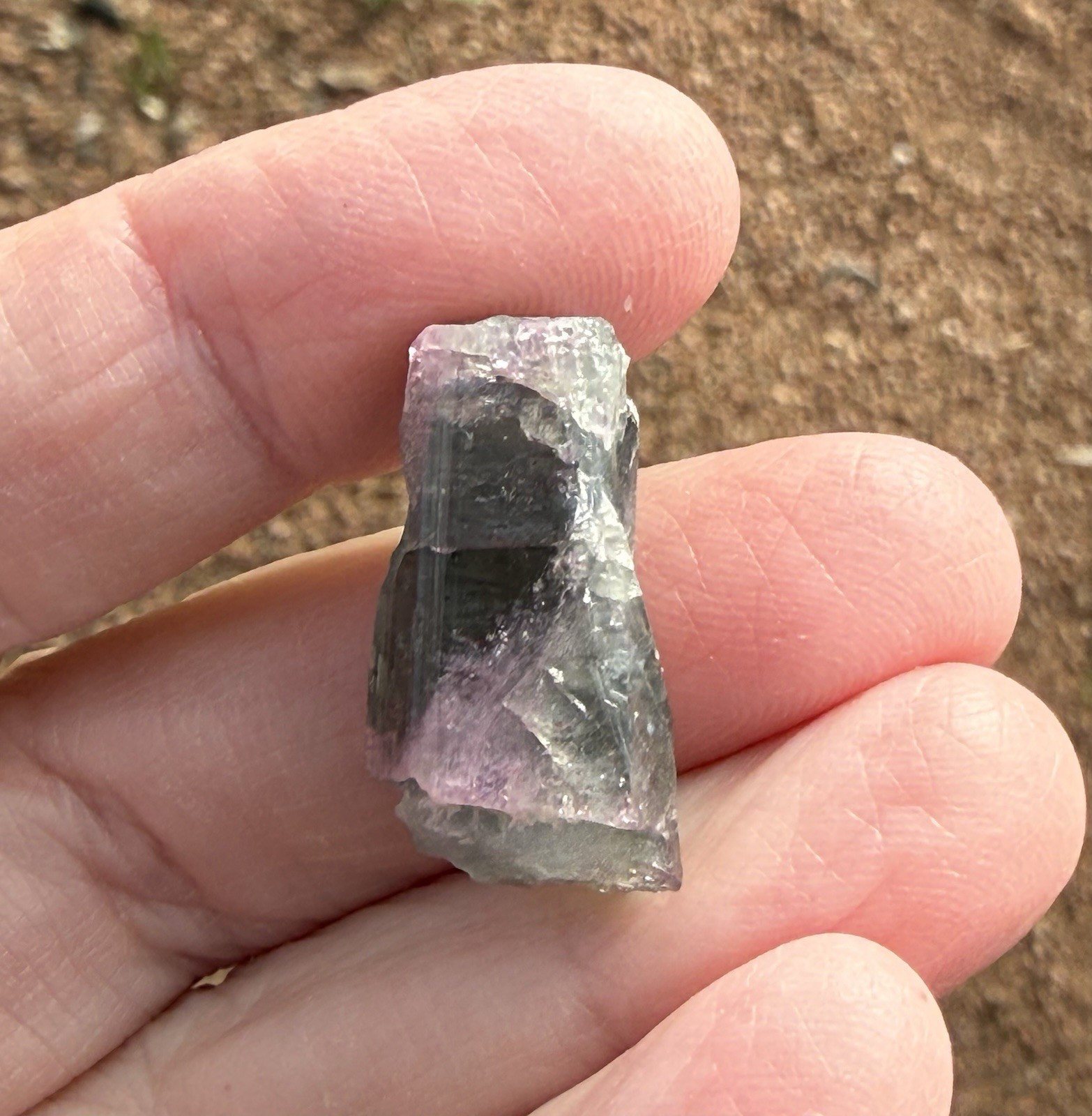 Natural Blue Tourmaline (Indicolite) Crystal With Pink Tourmaline Inclusions