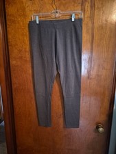 Faded Glory pull-on elastic waist, tapered leg, heather gray casual pants, size