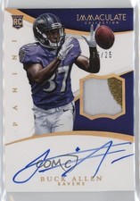 2015 Panini Immaculate Rookie Signature Gold 15/25 Buck Allen Patch Auto 09q5