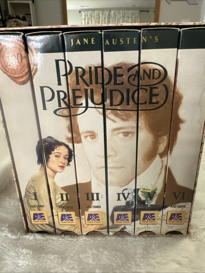 NEW BBC Pride and Prejudice (Mini-Series) (VHS, 1996, 6-Tape Set) Colin Firth - Image 2 of 4