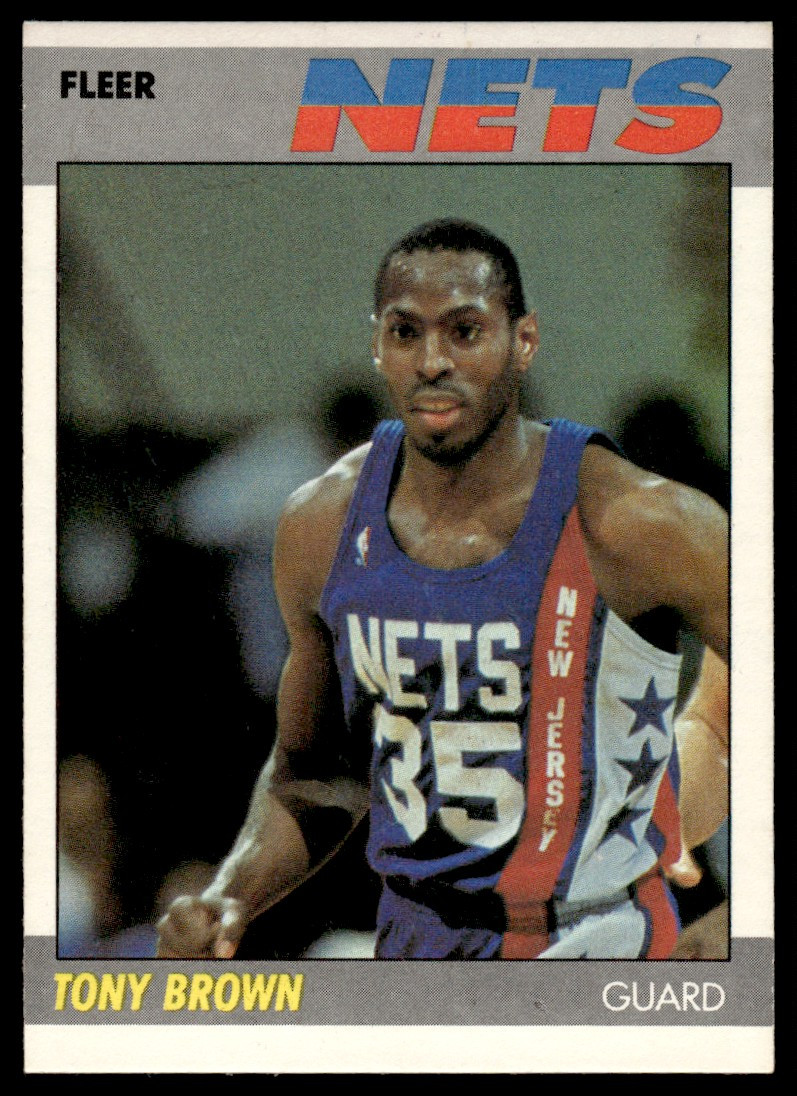 1987-88 Fleer Tony Brown New Jersey Nets #14