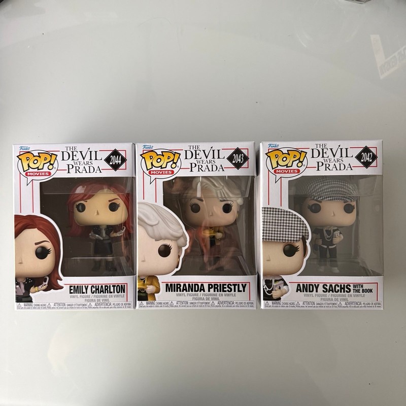 Funko Pop The Devil Wears Prada Miranda Priestly Andy Sachs and Emily Charlton