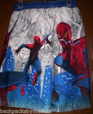SPIDERMAN Swim Trunks Boys 4/5 NEW UV50 Spider-Man Swim Trunks Board Shorts NWT