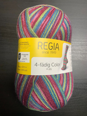 Regia 4 Ply Colour Yarn – Snowflake (7711), 100g Ball, 75% Wool 25% Polyamide For Socks & Knitting Projects