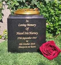 Personalised Granite Memorial Vase Grave Pot Flower Holder Cemetery Grave Vase