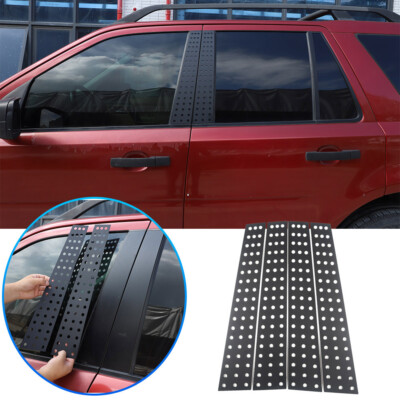 Black Aluminum Alloy Window Center Pillar Trim Panel Für LR 2 2007-15