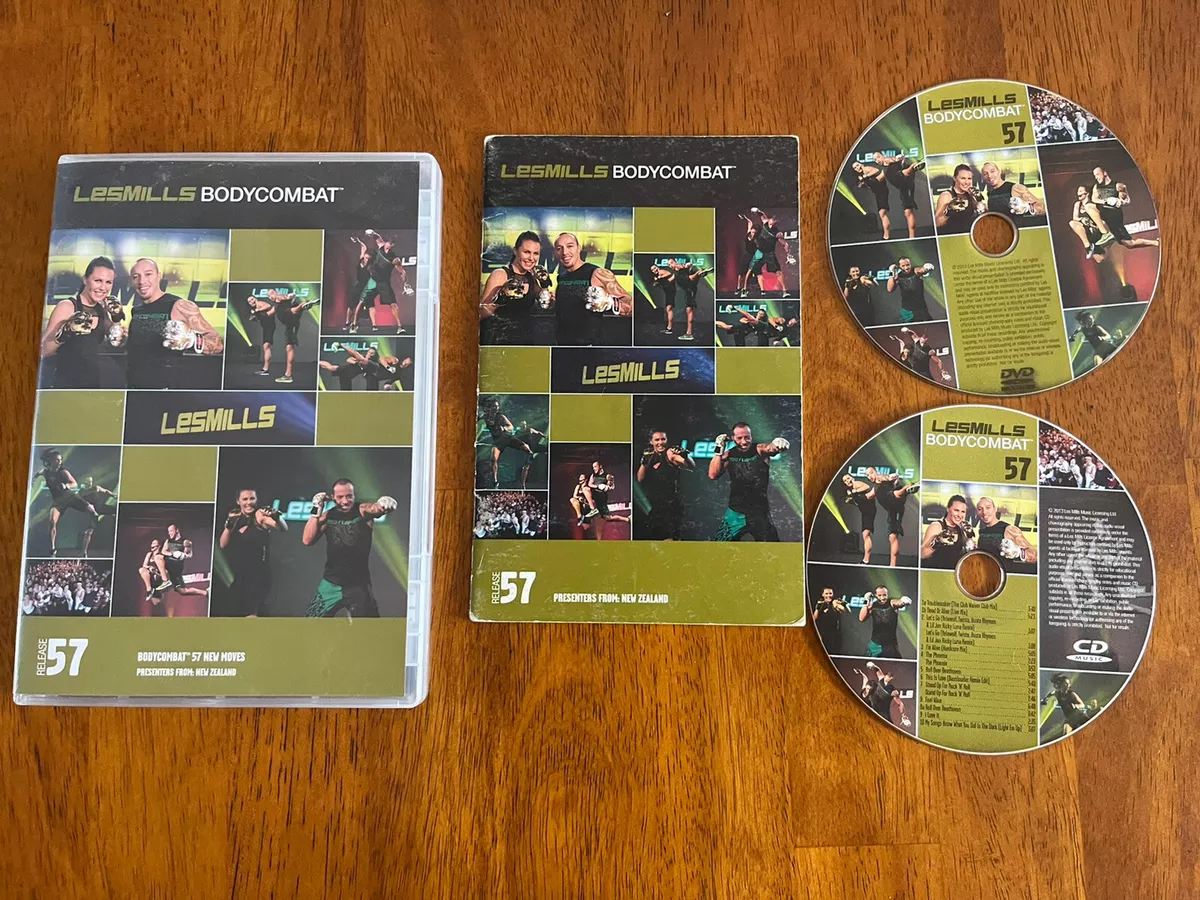 Les Mills Body Combat DVD CD Choreo Notes Release 57 Complete BODYCOMBAT