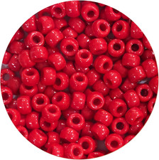 1000Pcs Red Pony Beads 6X9Mm Bulk Acrylic Kandi Beads for Hair Braiding Bracelet