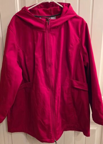 EUC - FreeTech 3X (22W-24W) Jacket/Coat "Red Mark" Full Zip Hood 100% Polyester