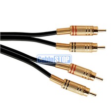 80cm Twin RCA Phono Male PLUG Cable Gold Connectors Audio CAR AMP SPEAKER Lead