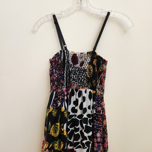 Twenty One Dress Women's S Black Floral Tiered Strappy Boho Summer Maxi Preppy - Picture 2 of 15