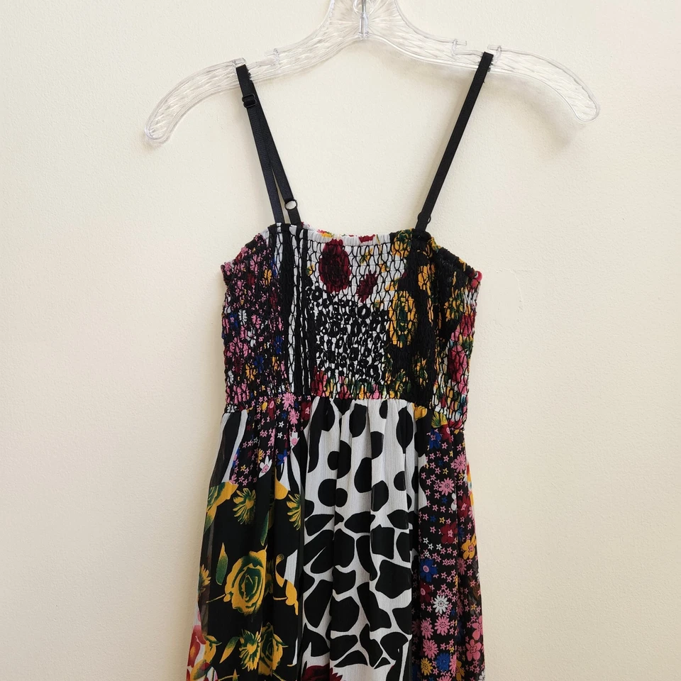 Twenty One Dress Women's S Black Floral Tiered Strappy Boho Summer Maxi Preppy - Image 2 of 4