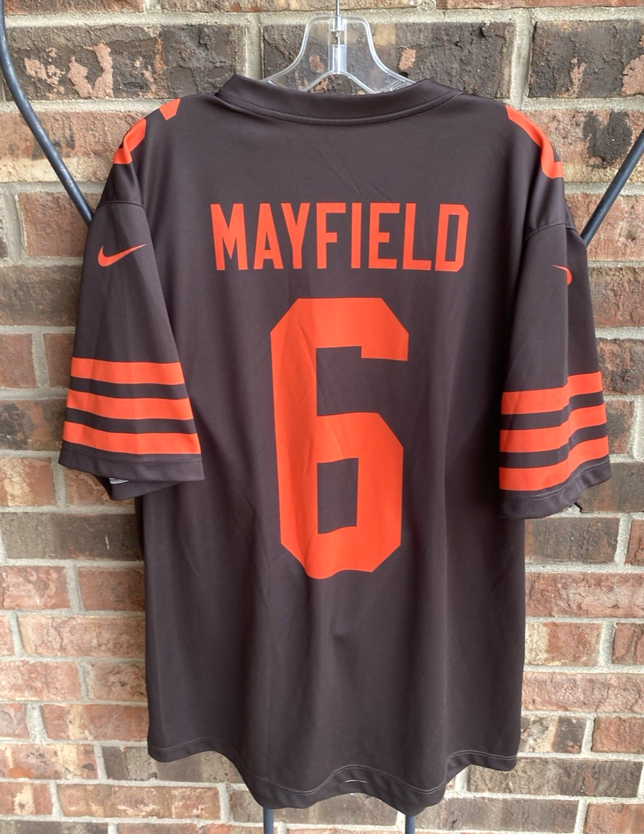 NFL Cleveland Browns Baker Mayfield Color Rush Nike Dri Fit Brown Jersey  M Men