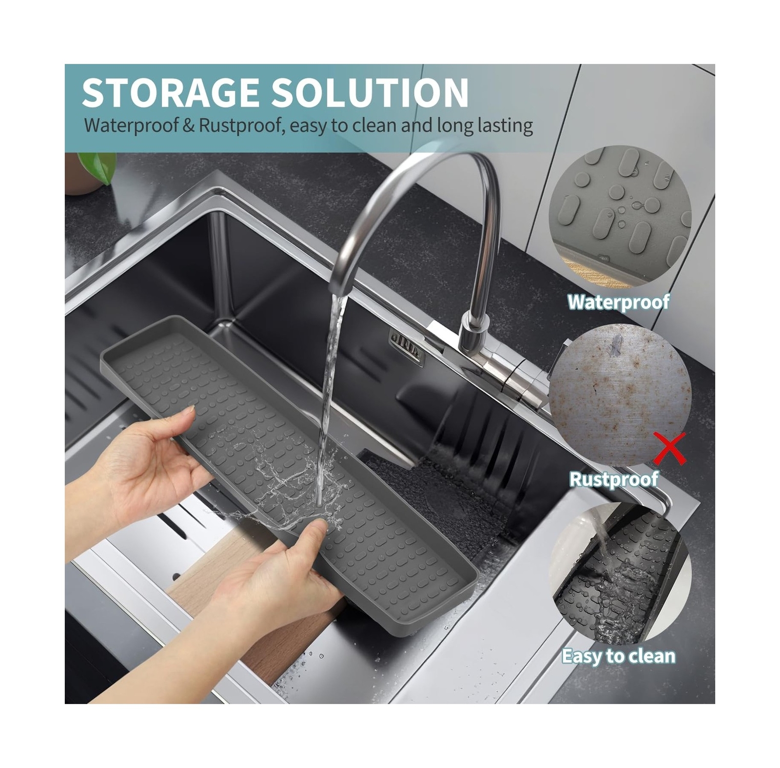 BFONS 30" Magnetic Stove Top Shelf Spice Rack Storage, Silicone Top... Fast Ship