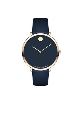 Women’s Movado Navy/Gold Watch Movado Heritage Series 39mm Watch, Navy Blue, White and Gold  main image 3