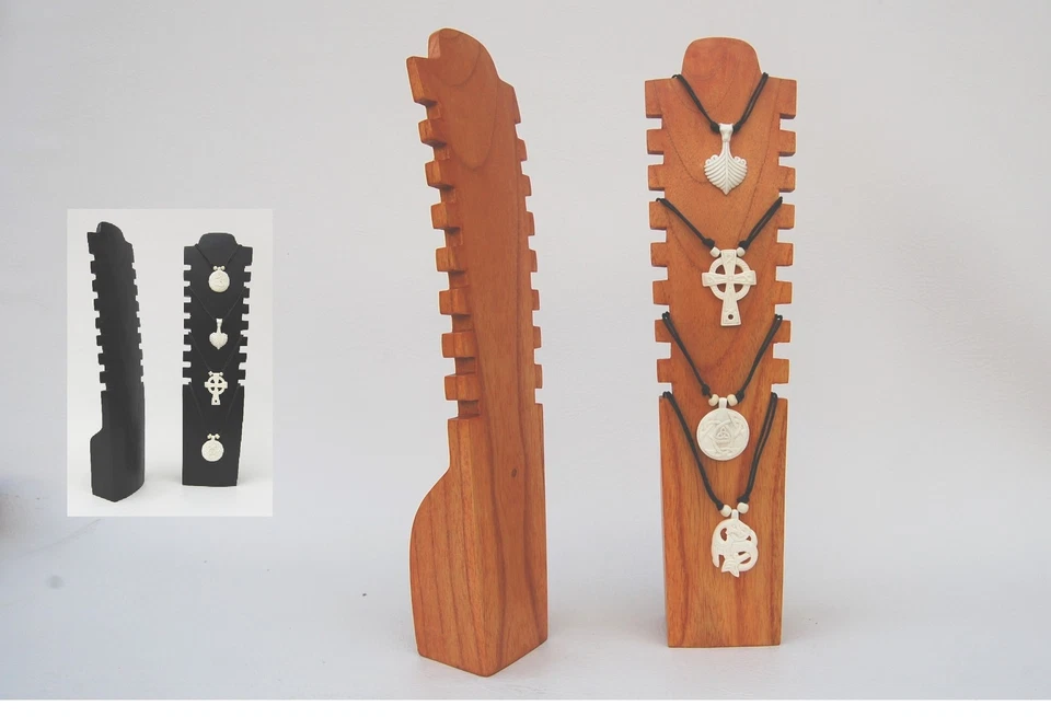BUANA NDS 40-- / 40 cm aus Holz Schmuck Ketten Ständer Display Büste Halter Display