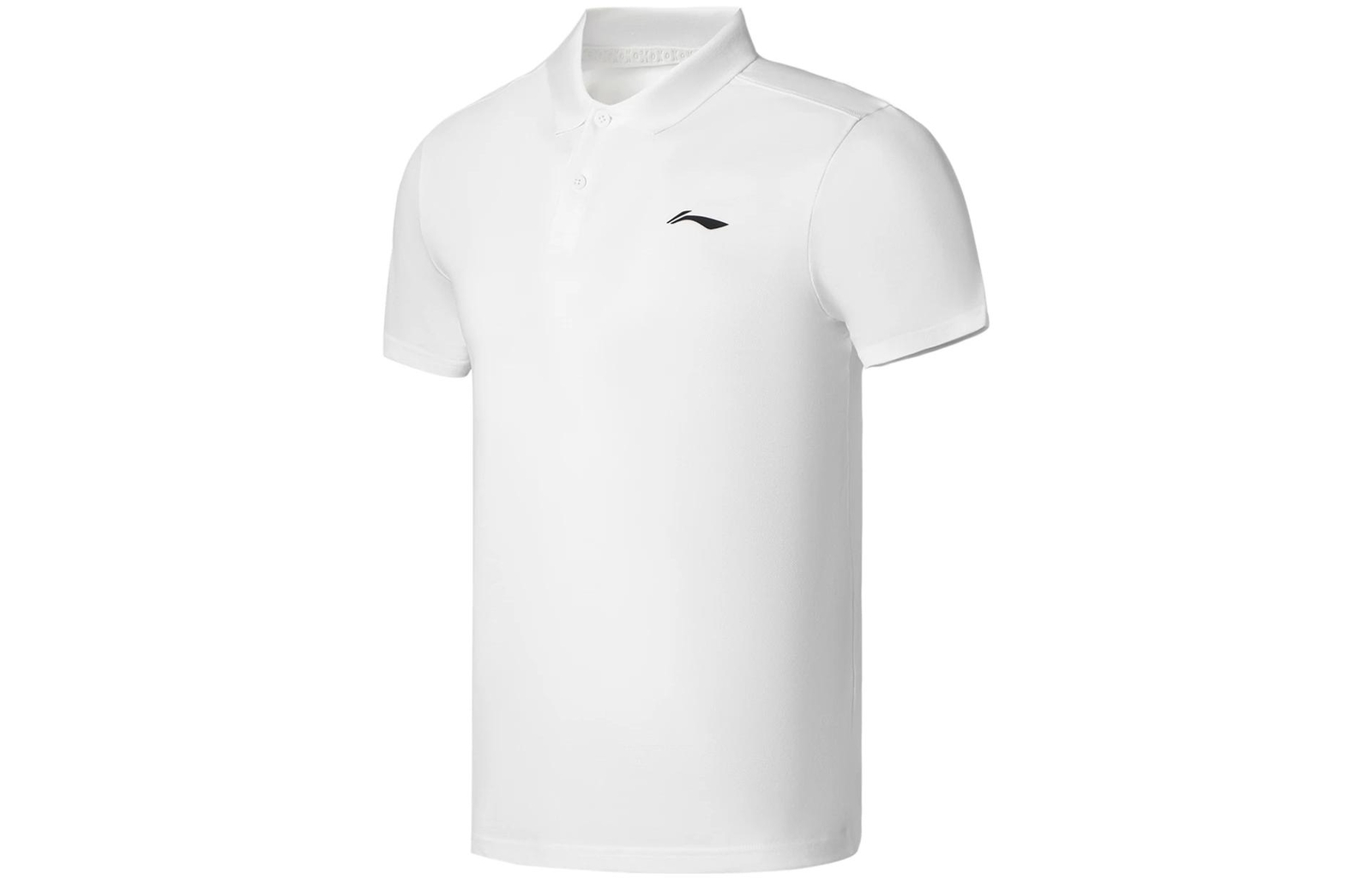 Однотонная рубашка поло с коротким рукавом и принтом логотипа Li-Ning 16090₽