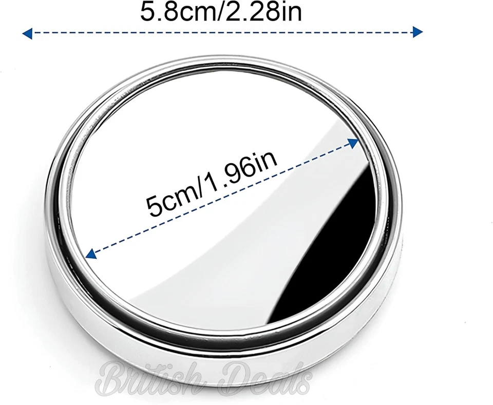 2 Pcs Blind Spot Mirrors – Small Round Convex Wide Angle Mirror for Cars & Truck - Image 3 of 4