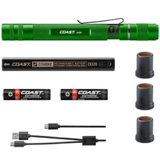 Coast Products 21519 HP3R LED USB Rechargeable Penlight 500 Lumen GREEN