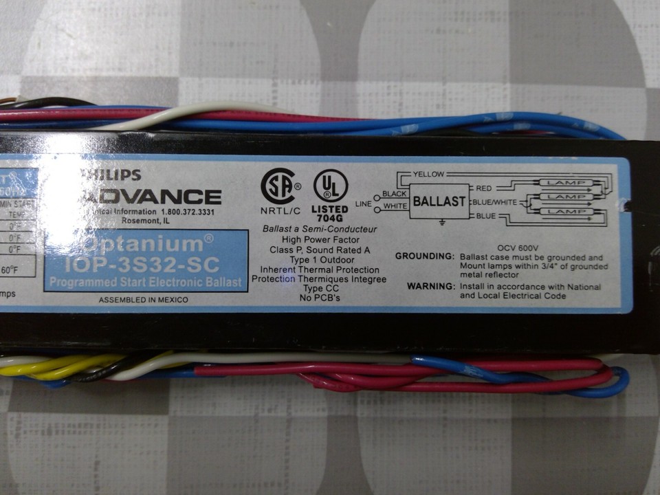 Philips Advance IOP-3S32-SC Program Start Electronic Ballast **Free ...