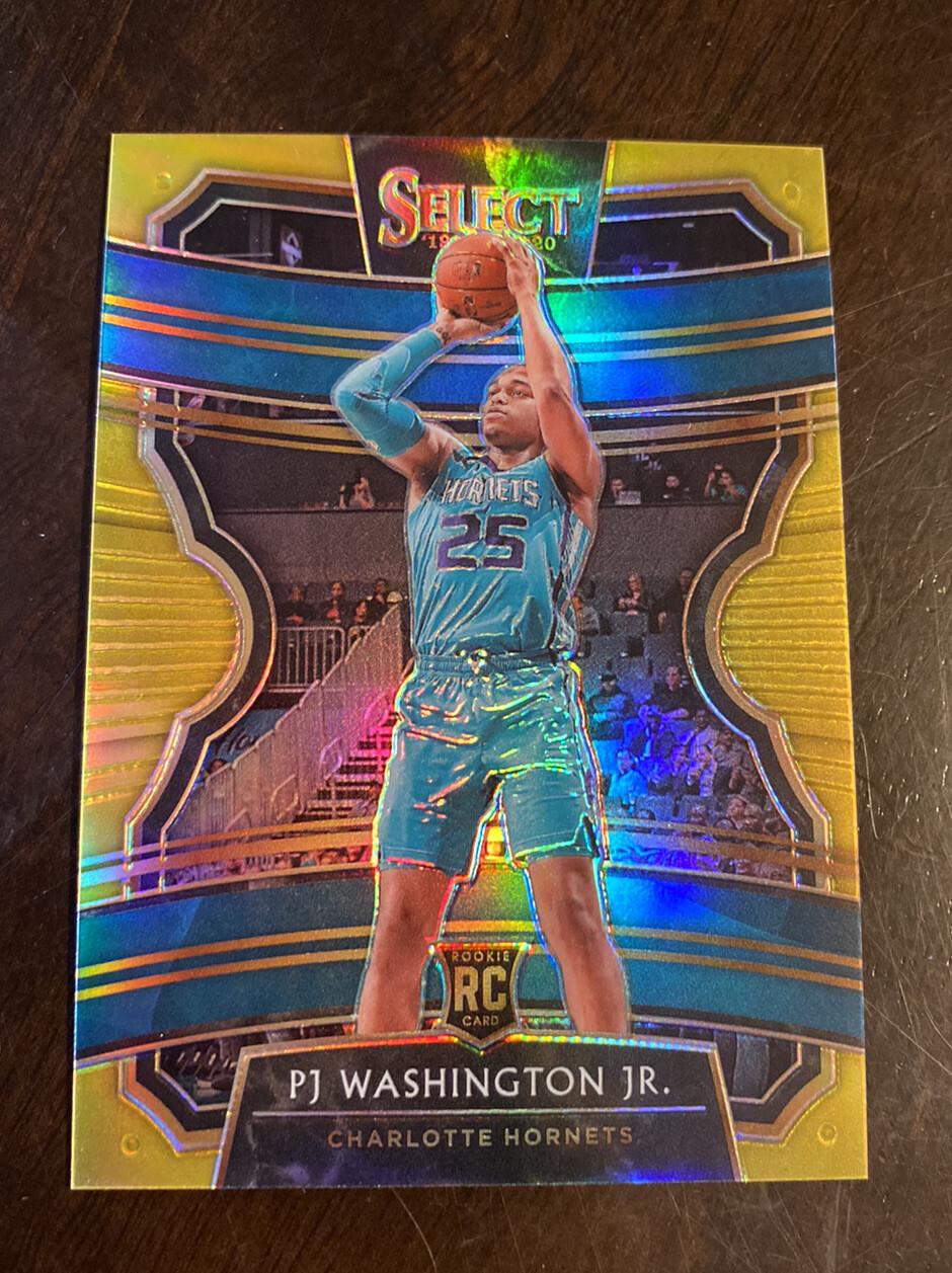 PJ WASHINGTON 2019-20 Panini Select ROOKIE Concourse #93 GOLD PRIZM RC /10 MINT