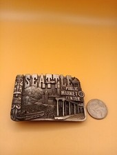 Seattle WA Souvenir Public Market Center Belt Buckle by Siskiyou
